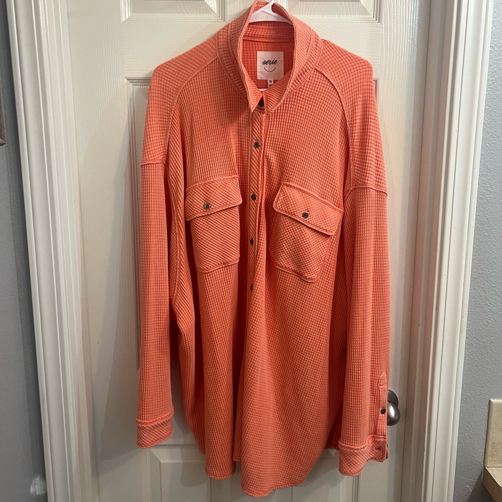 American Eagle Waffle Knit Shacket
